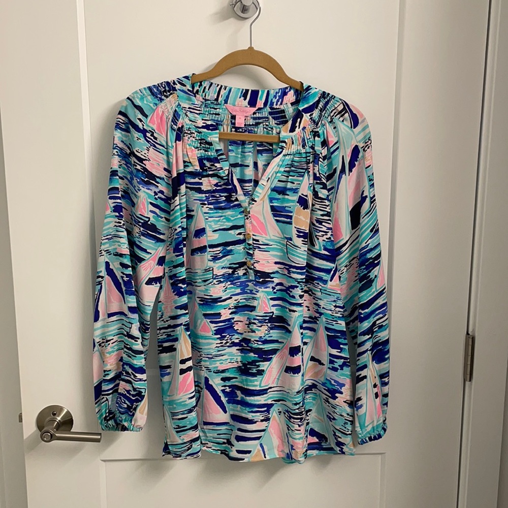 Elsa silk Lilly Pulitzer top